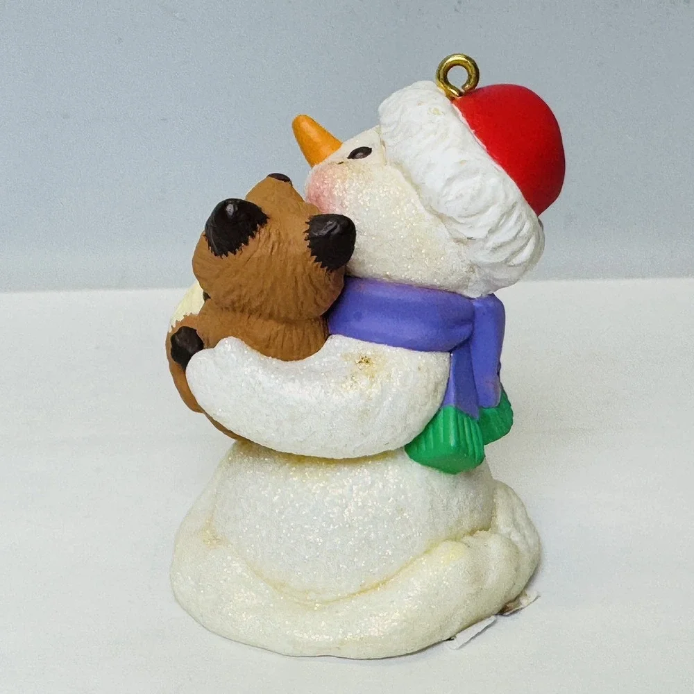 Snow Buddies Christmas Ornament‎ Snowman With Fox 1999 Vtg